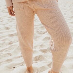 Carly Jean Knit Sweatpants in Taupe